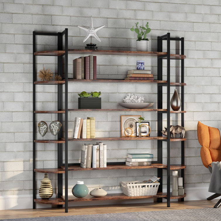 17 Stories Jasiah 70.87'' H x 62.99'' W Steel Etagere Bookcase & Reviews Wayfair